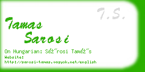 tamas sarosi business card